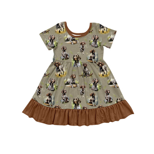 GSD1475  western dog hunting  girl dress  202410 preorder