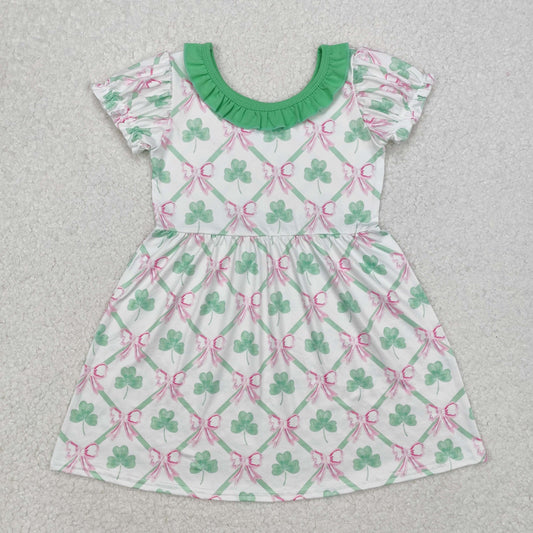 GSD1493  ST. Patrick lucky  sibling girl dress 202412  RTS