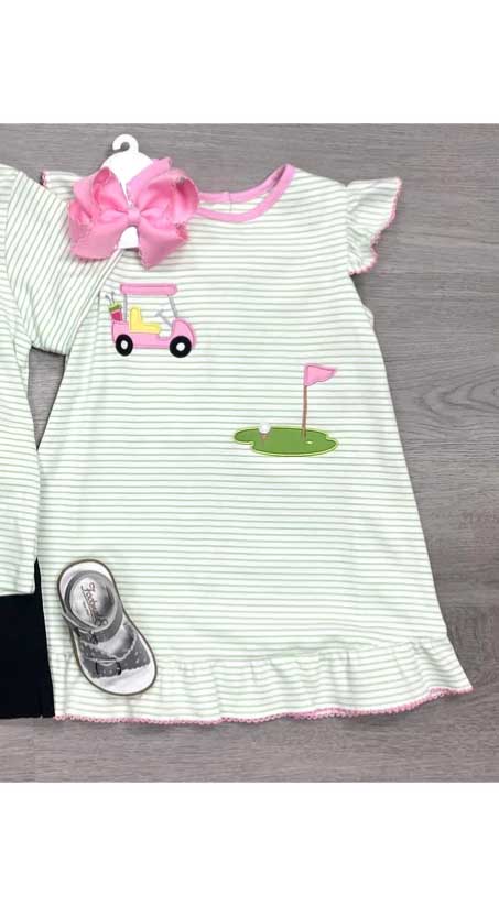 GSD1538 western golf short sleeves girl dress preorder 202411