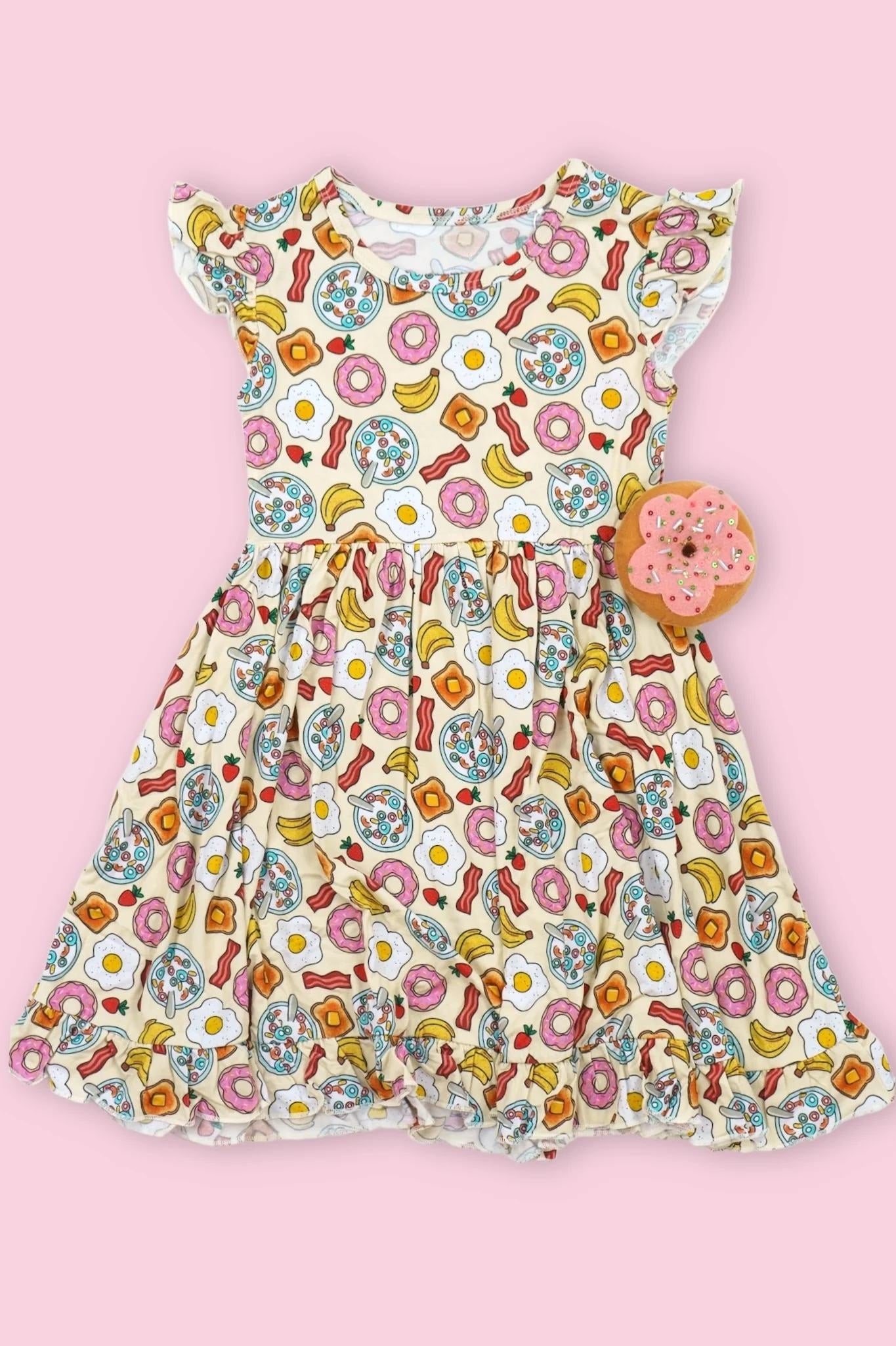 GSD1541 donut western short sleeves girl dress preorder 202411