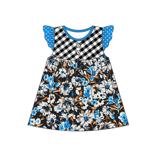 GSD1544 flowers short sleeves girl dress preorder 202411（复制）