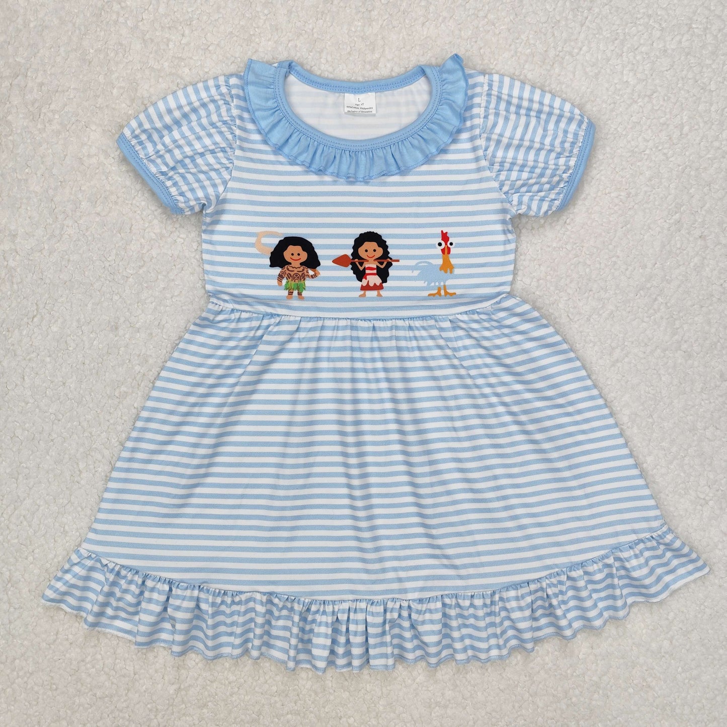 GSD1582 princess checken western  short sleeves girl dress 202502 RTS