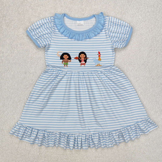 GSD1582 princess checken western  short sleeves girl dress 202502 RTS