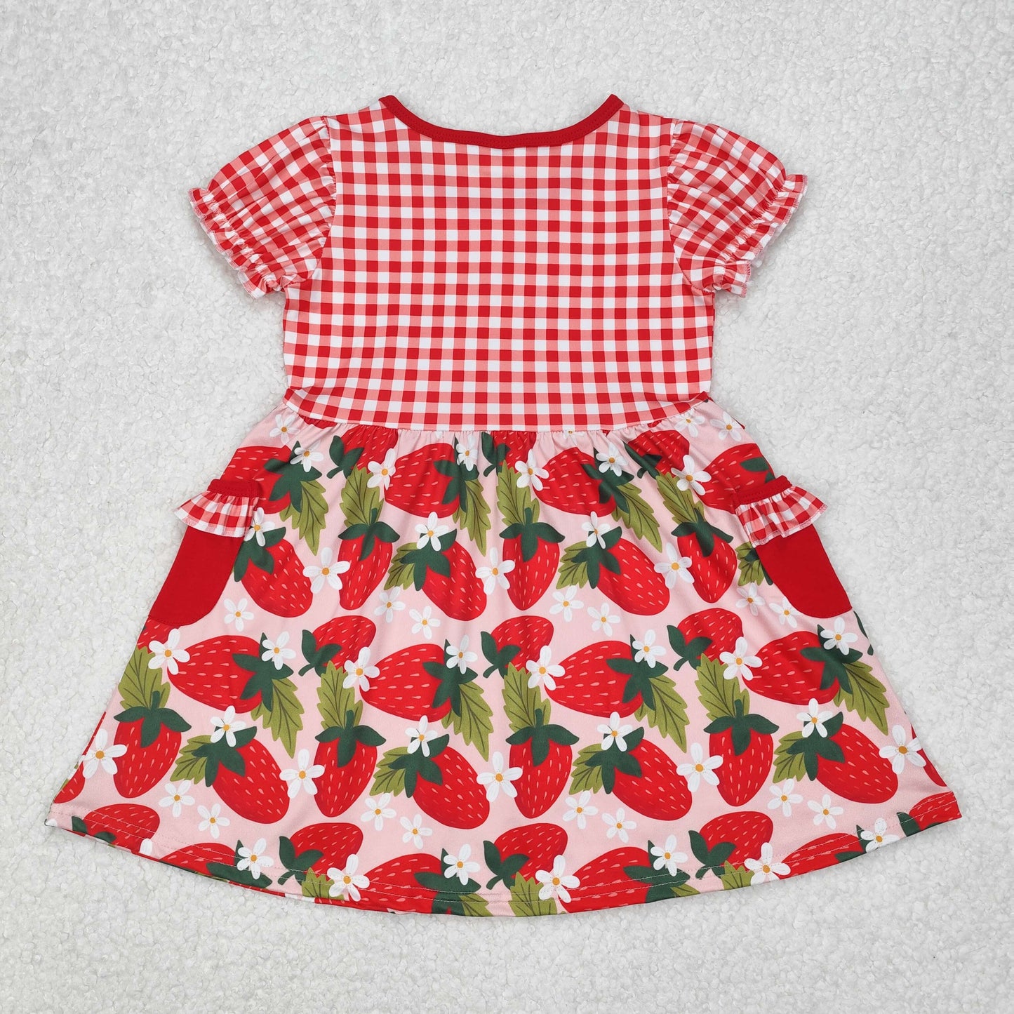 GSD1612  strawberry western  short sleeve shorts  girl dress 202503 RTS