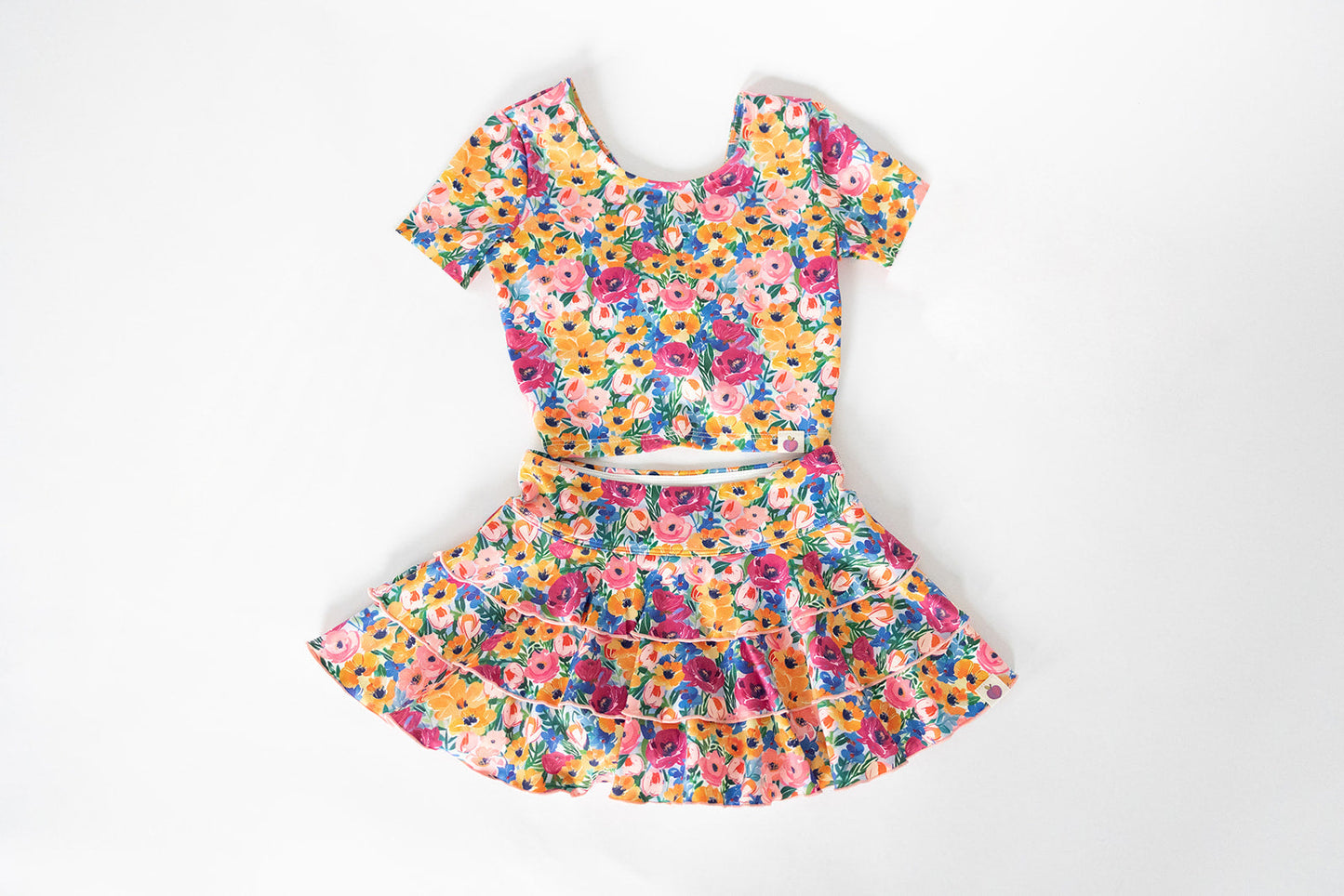 GSD1731  girl flowers skirt shorts outfit 202412 preorder