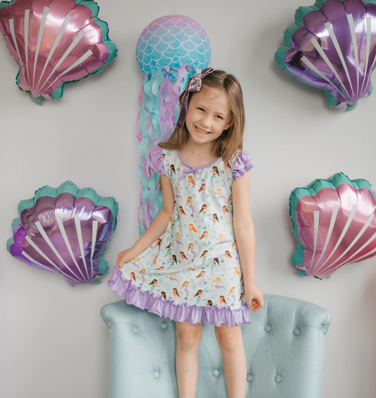 GSD1747 mermaid  girl dress 202412 preorder