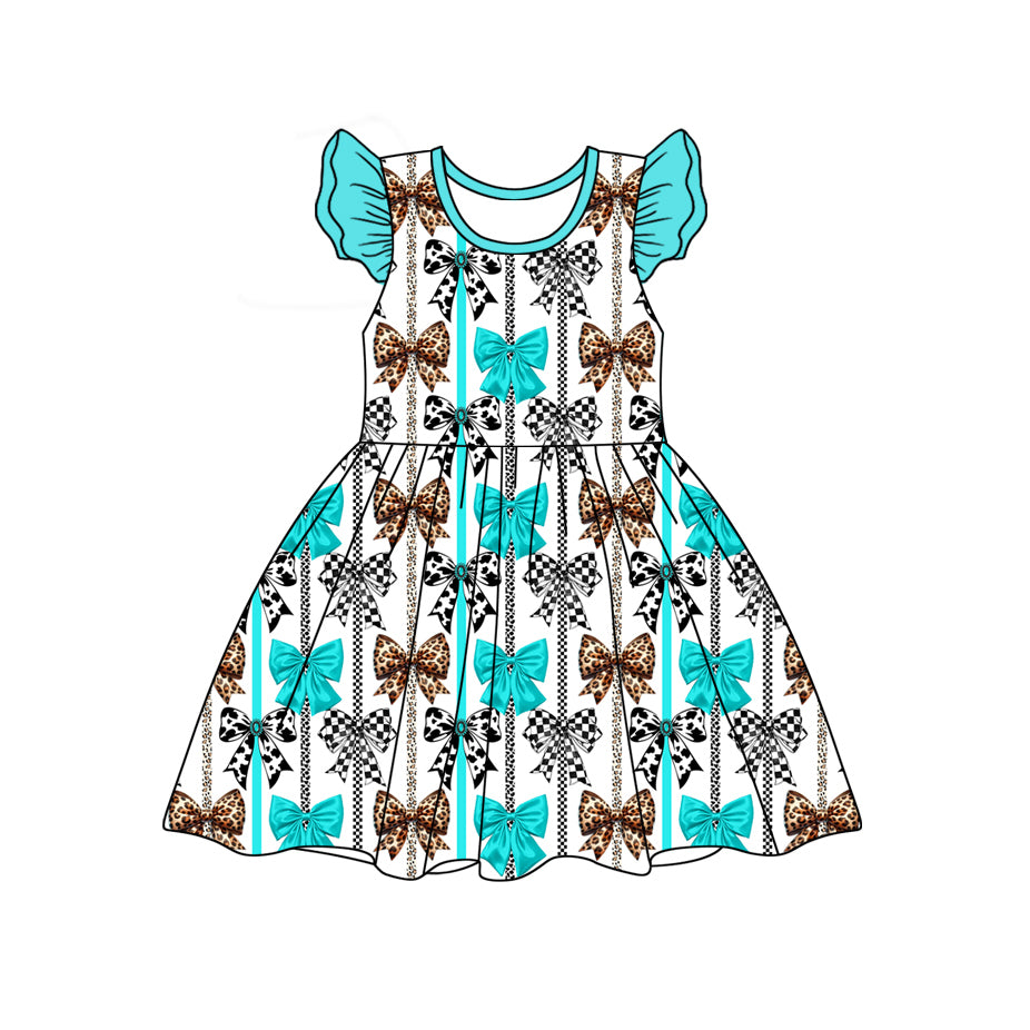 GSD1750 bow girl sibling girl dress 202412 preorder