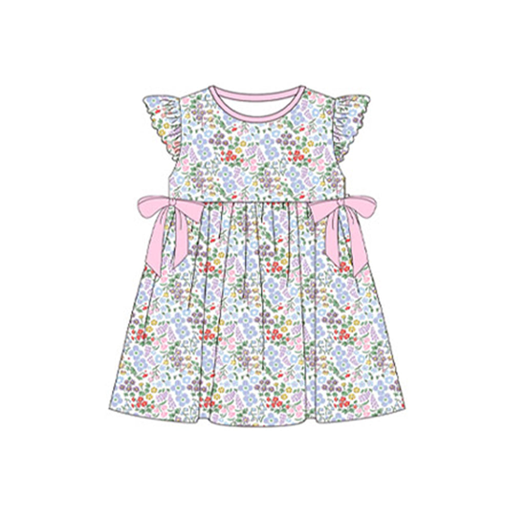 GSD1757 flowers girl sibling girl dress 202412 preorder
