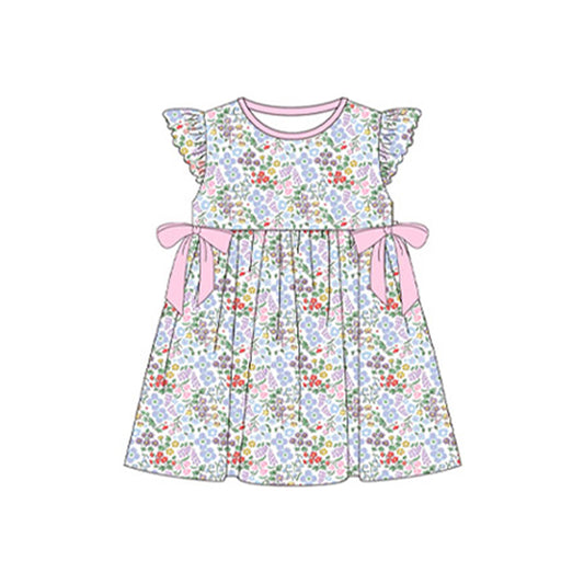 GSD1757 flowers girl sibling girl dress 202412 preorder