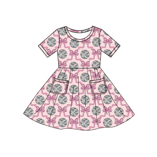 GSD1761  ball bow sibling girl dress 202412 preorder