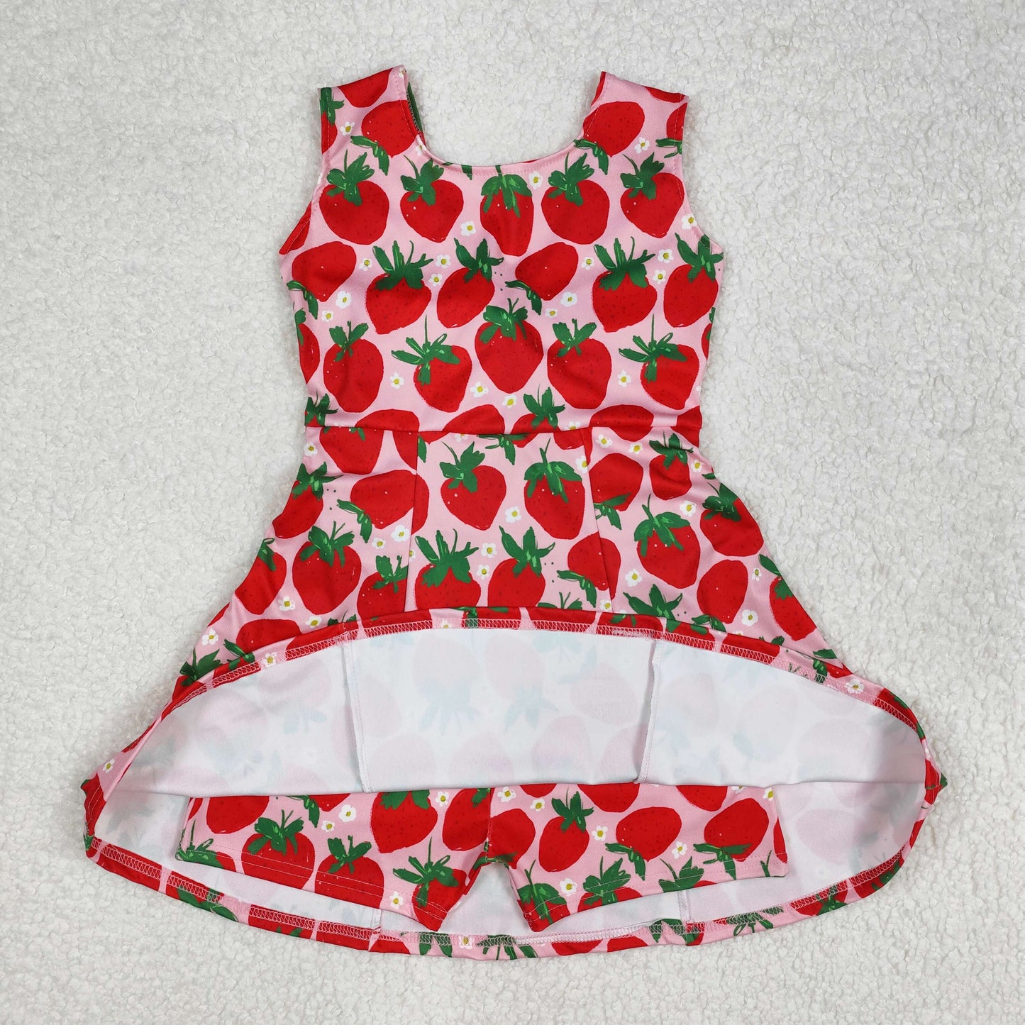 GSD1843 athletic dress yoga sibling  strawberry girl dress 202502