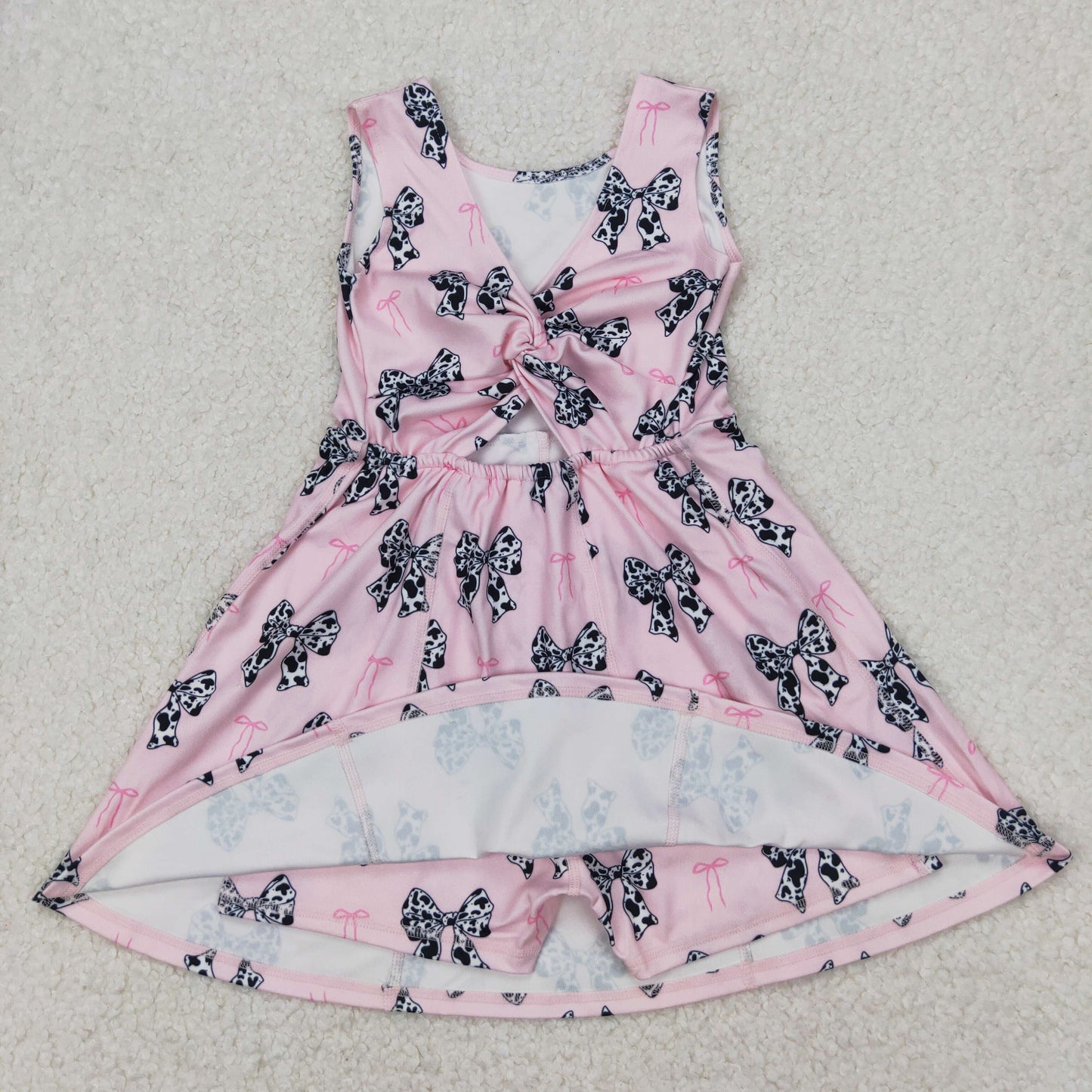 GSD1853 yoga bow western  girl summer dress 202503 RTS