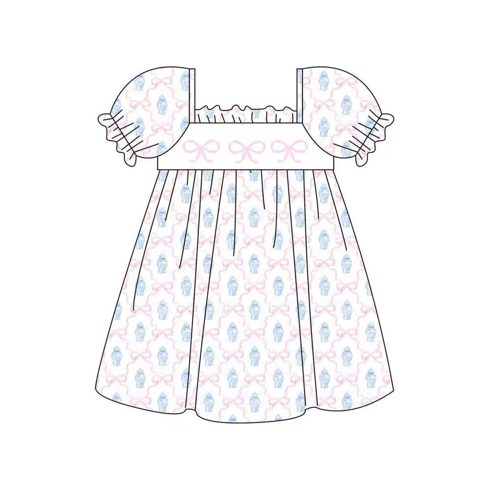 GSD1885 bow bottle flower Dress  preorder dress 202501