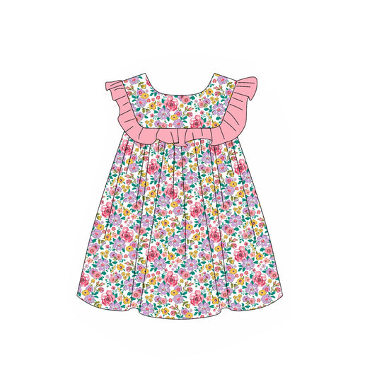 GSD1894 flowers bow girl  preorder dress 202501