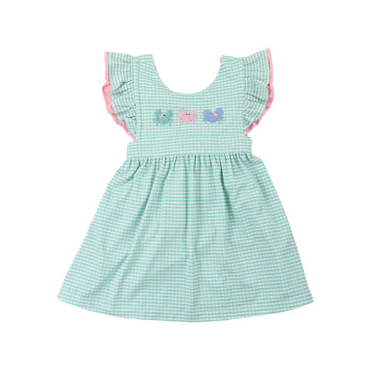 GSD1905 crab short sleeves girl dress 202405 preorder