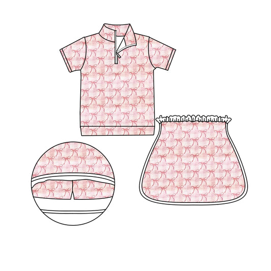GSD1912 bow girl skirt summer outfit 202501 preorder