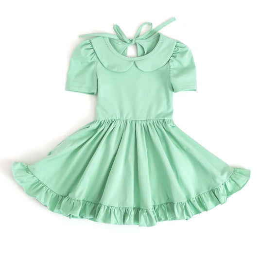 GSD1918 cotton short sleeves girl dress 202405 preorder