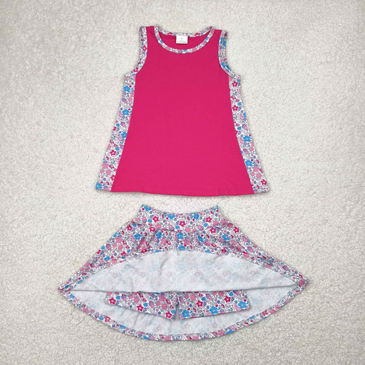 GSD1926 flowers girl skirt summer outfit 202504 RTS