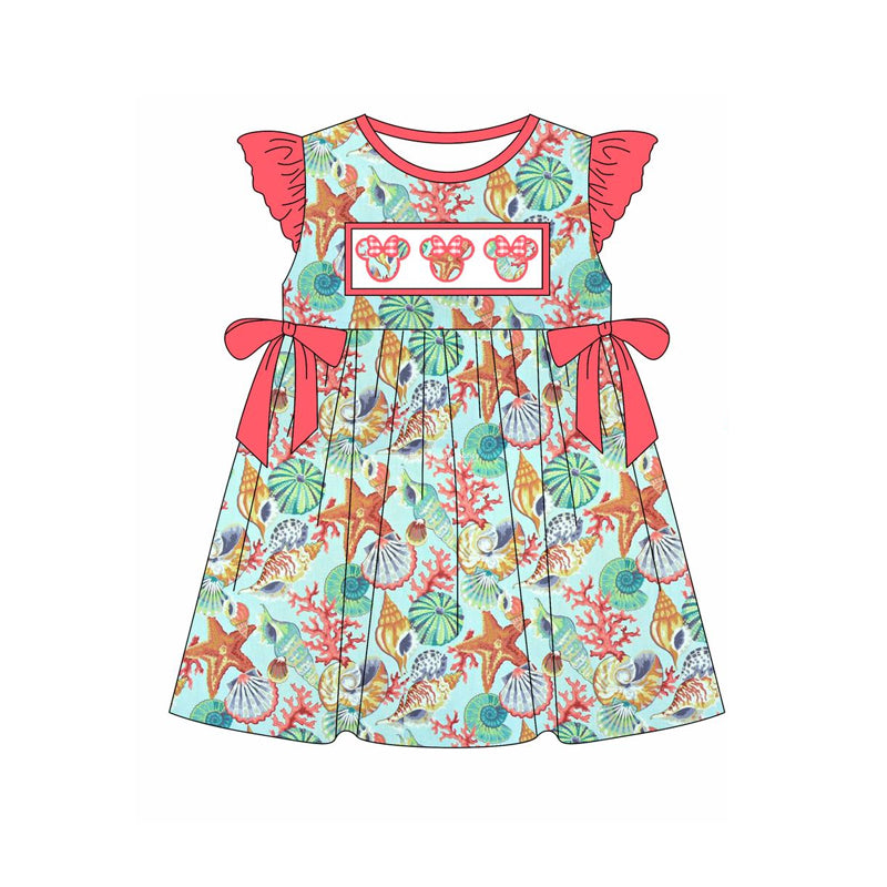 GSD1952 sea mouse short sleeves girl dress 202501  preorder