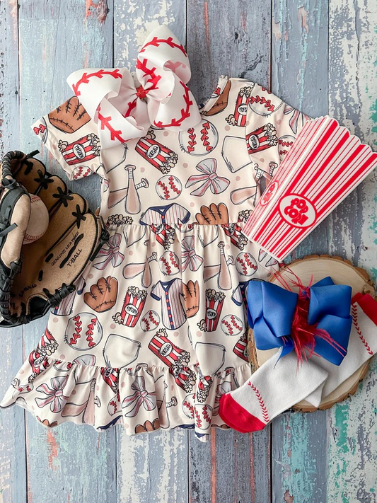 GSD1960 softball baseball short sleeves girl dress 202501  preorder