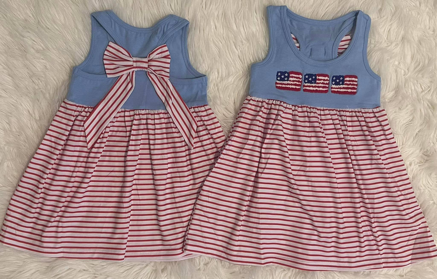 GSD1964 4th Jly  short sleeves girl dress 202502  preorder