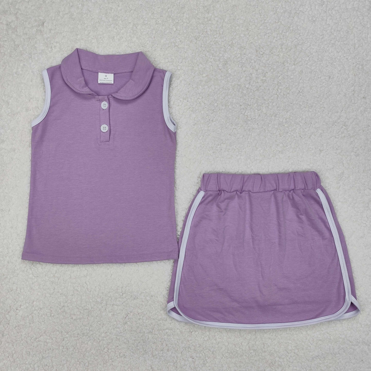 GSD1976 cotton sports skirt short sleeve shorts girl outfit 202503 RTS