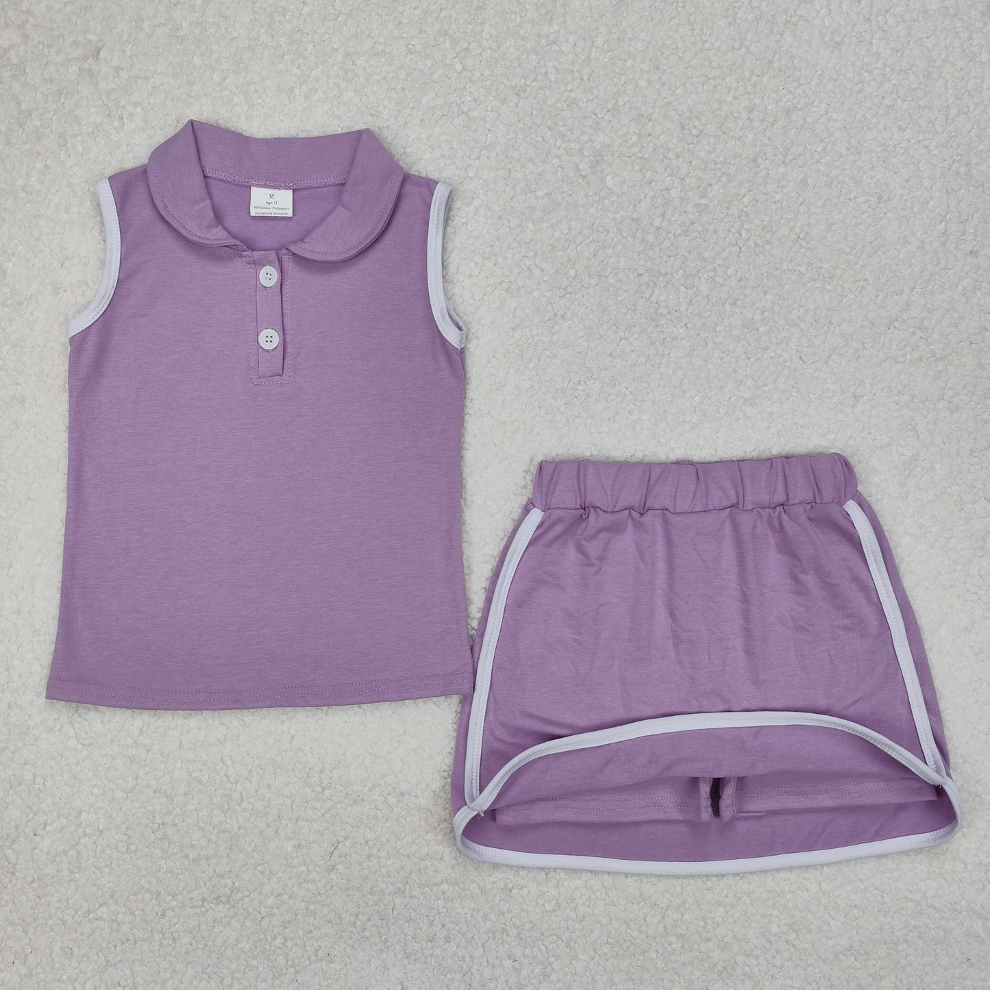 GSD1976 cotton sports skirt short sleeve shorts girl outfit 202503 RTS