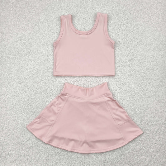 GSD1977 yoga short sleeve girl skirt outfit 202502 preorder