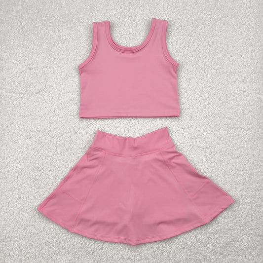 GSD1978 yoga short sleeve girl skirt outfit 202502 preorder