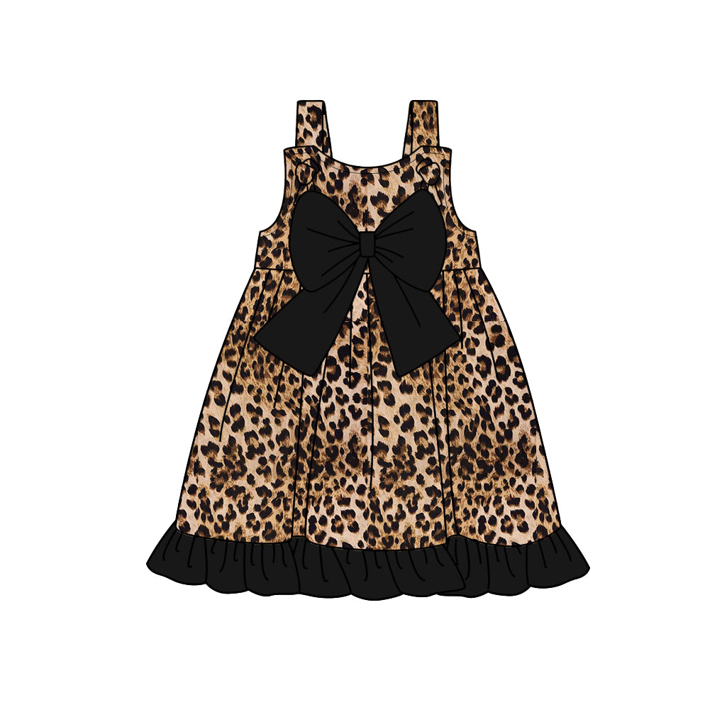 GSD1992 leopard short sleeves girl dress 202502 preorder