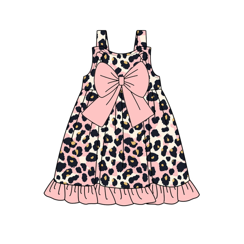 GSD2013  leopard short sleeves girl dress 202502 preorder