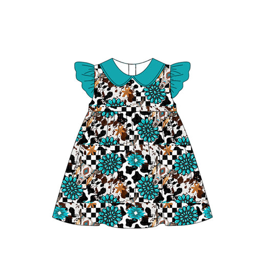 GSD2022 cow gem short sleeves girl dress 202502 preorder