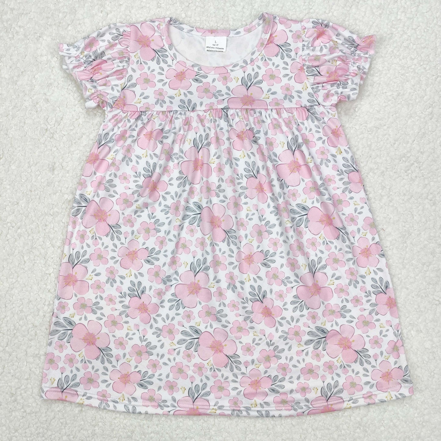 GSD2026 flowers short sleeves girl dress 202502 preorder