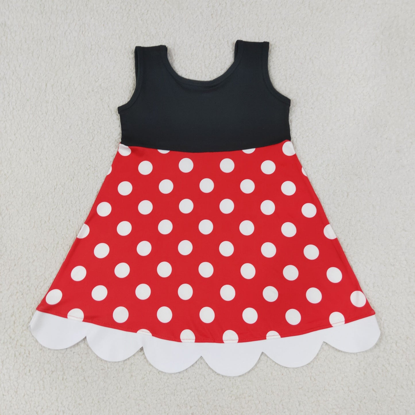 GSD2037 princess mouse Scallop girl summer dress 202507 RTS