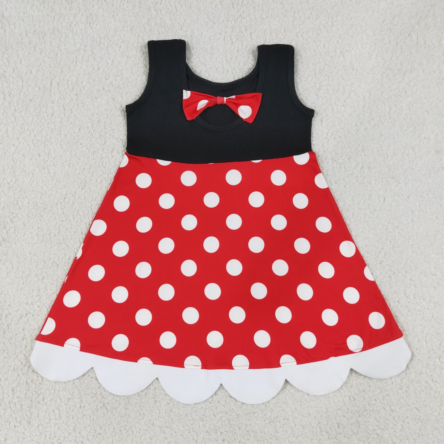 GSD2037 princess mouse Scallop girl summer dress 202507 RTS