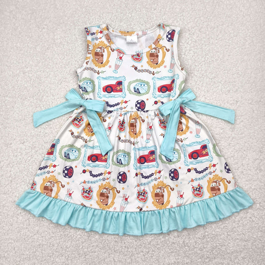 GSD2061 juice cartoon car  western short sleeve shorts girl summer outfit 202504 RTS