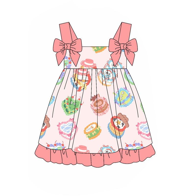 GSD2062 cake birthday preorder western short sleeve shorts girl summer outfit 202502
