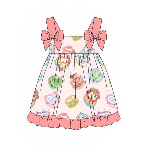 GSD2062 cake birthday preorder western short sleeve shorts girl summer outfit 202502