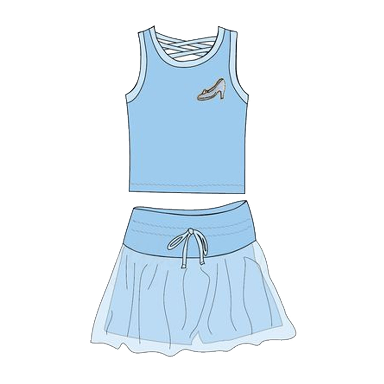 GSD2063  preorder sports shoes western short sleeve shorts girl summer outfit 202502