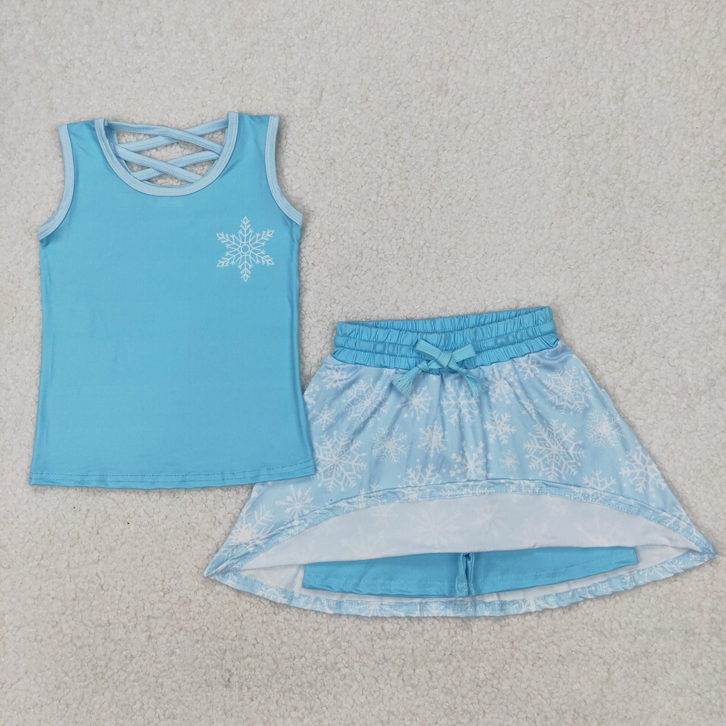 GSD2074 snow  RTS sports Disney western short sleeve shorts girl summer outfit 202503