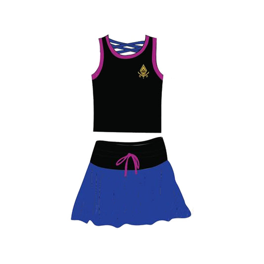 GSD2075 ring preorder sports Disney western short sleeve shorts girl summer outfit 202502