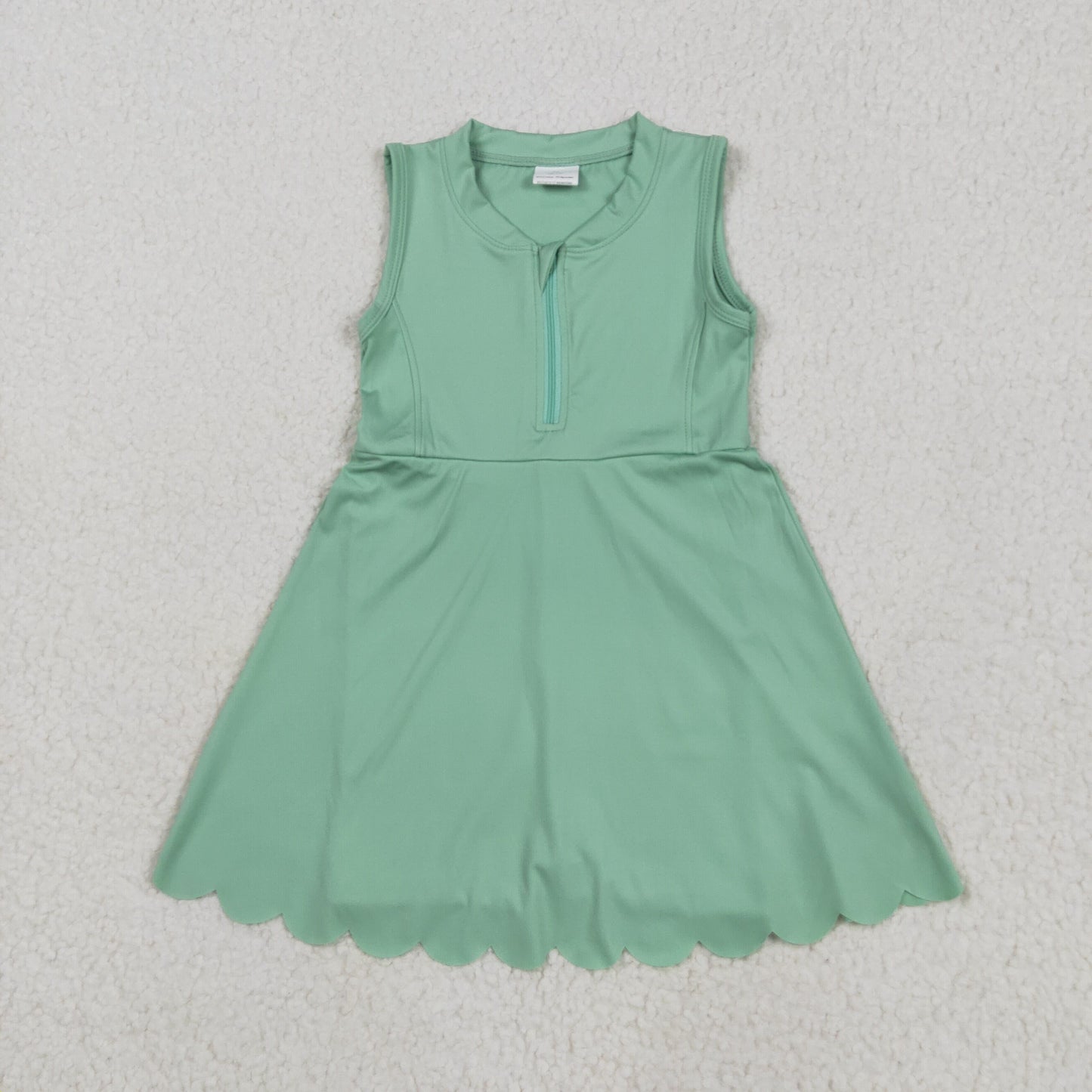 GSD2089 solid color yoga short sleeve girl skirt outfit 202505 RTS