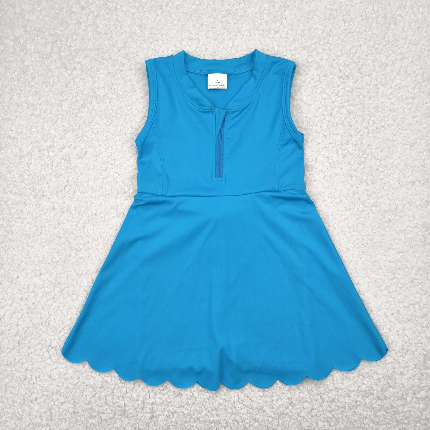 GSD2090 solid color yoga short sleeve girl skirt outfit 202504 RTS