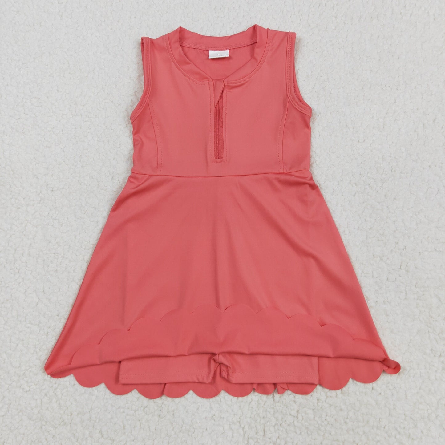 GSD2091 solid color yoga short sleeve girl skirt outfit 202505 RTS