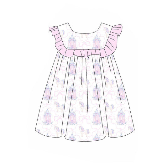 GSD2105  preorder unicorn flowers western short sleeve shorts girl summer outfit 202502