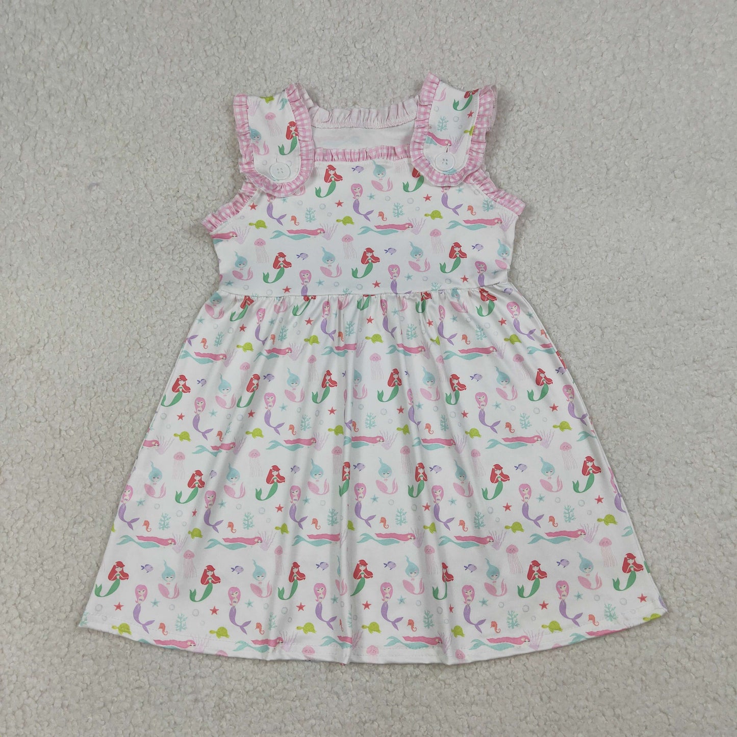 GSD2142  bow marmaid fish  girl  dress 202603 RTS