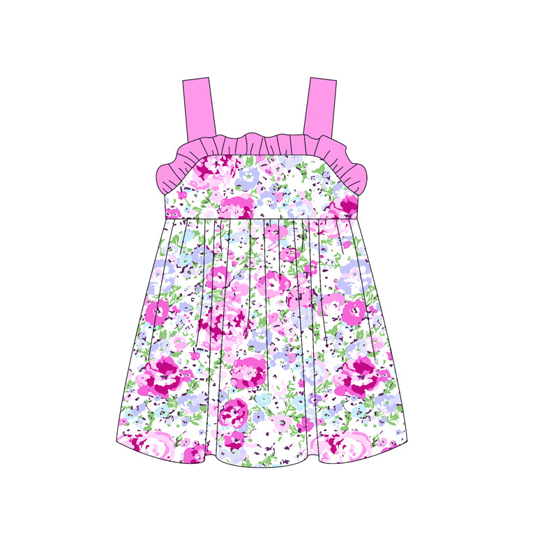 GSD2169 preorder flowers western  girl summer dress 202502