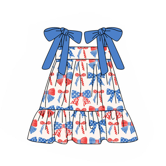 GSD2172 preorder bow western  girl summer dress 202502