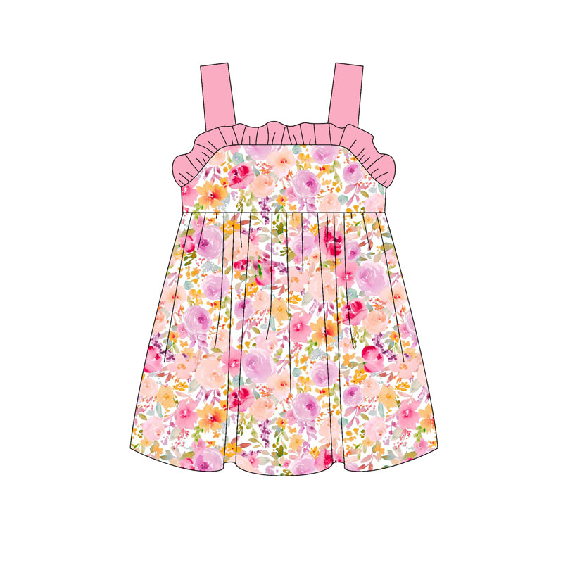 GSD2181 preorder flowers western  girl summer dress 202502