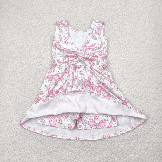 GSD2199  bow yoga flower girl skirt DRESS 202504 RTS